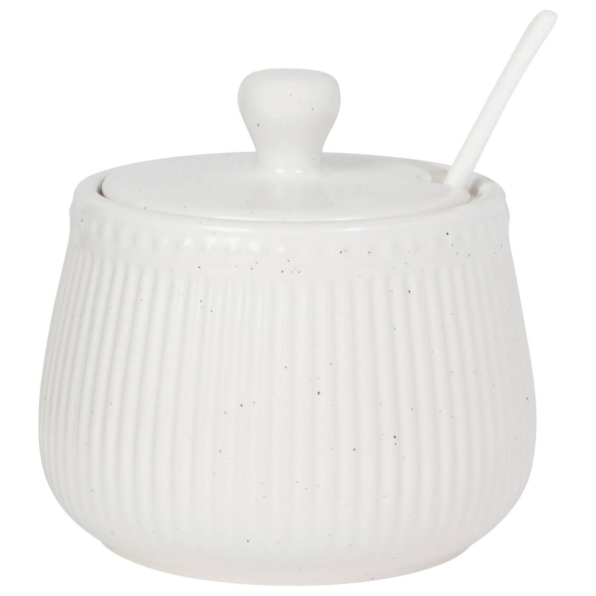 Sucrier blanc moucheté
