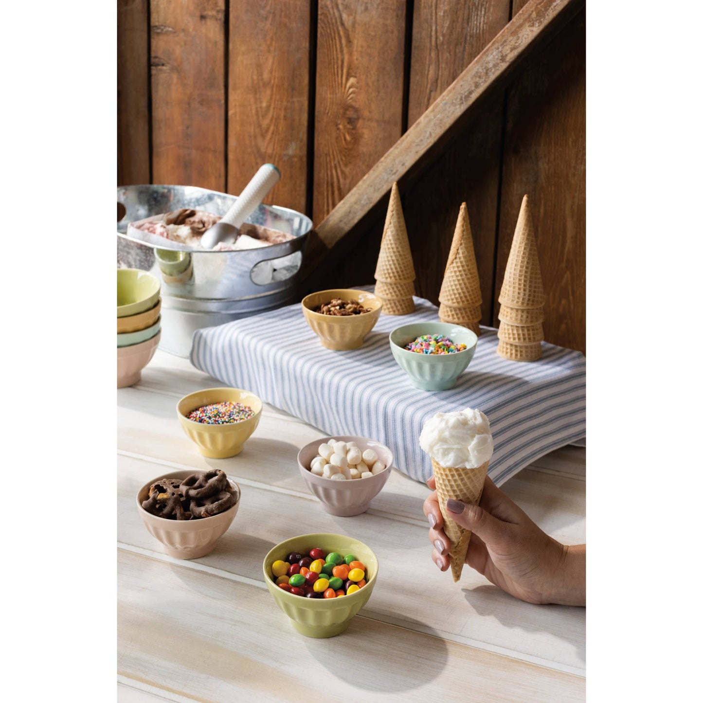 Lot de 4 bols à crème glacée - Flora