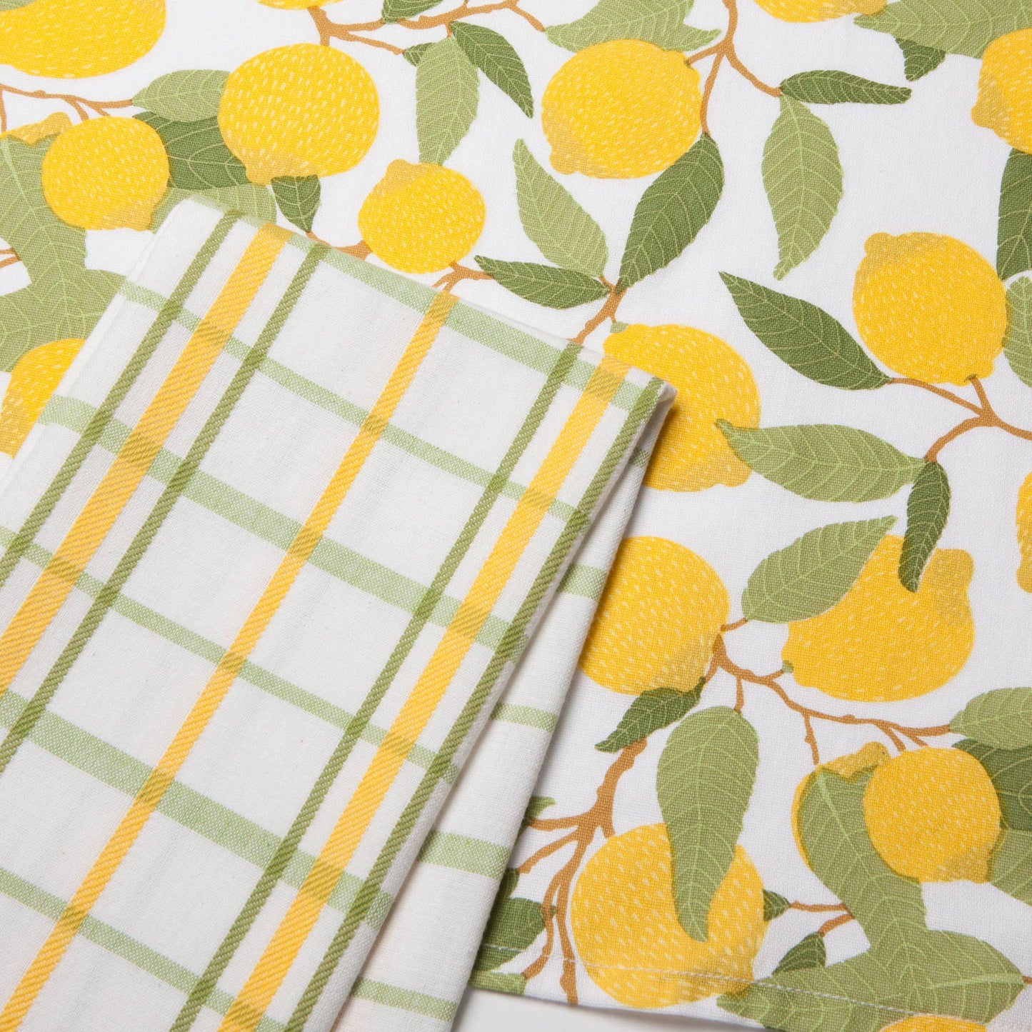 Ensemble de 2 linges à vaisselle - Citron