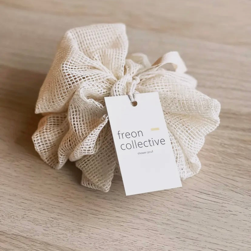 Houpette de douche en coton biologique