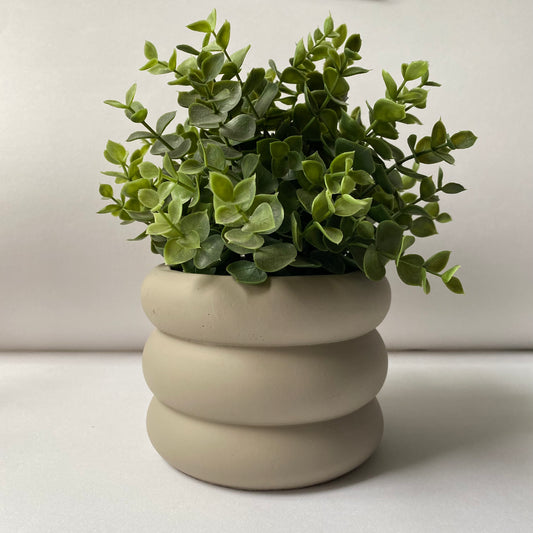 Cache-pot nuage grège