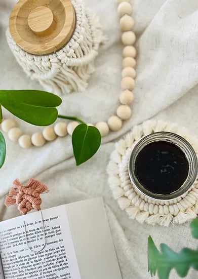 Bohemian macramé coaster
