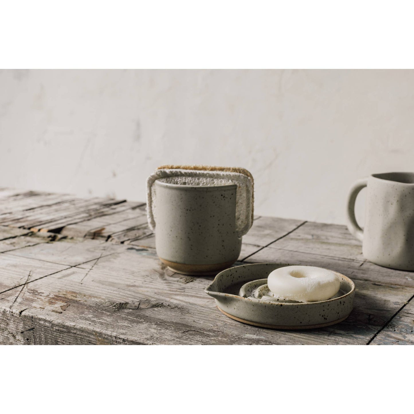 Porte-savon en grès