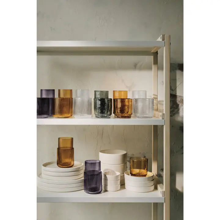 Ensemble de 2 verres ripple - Gris Fumé