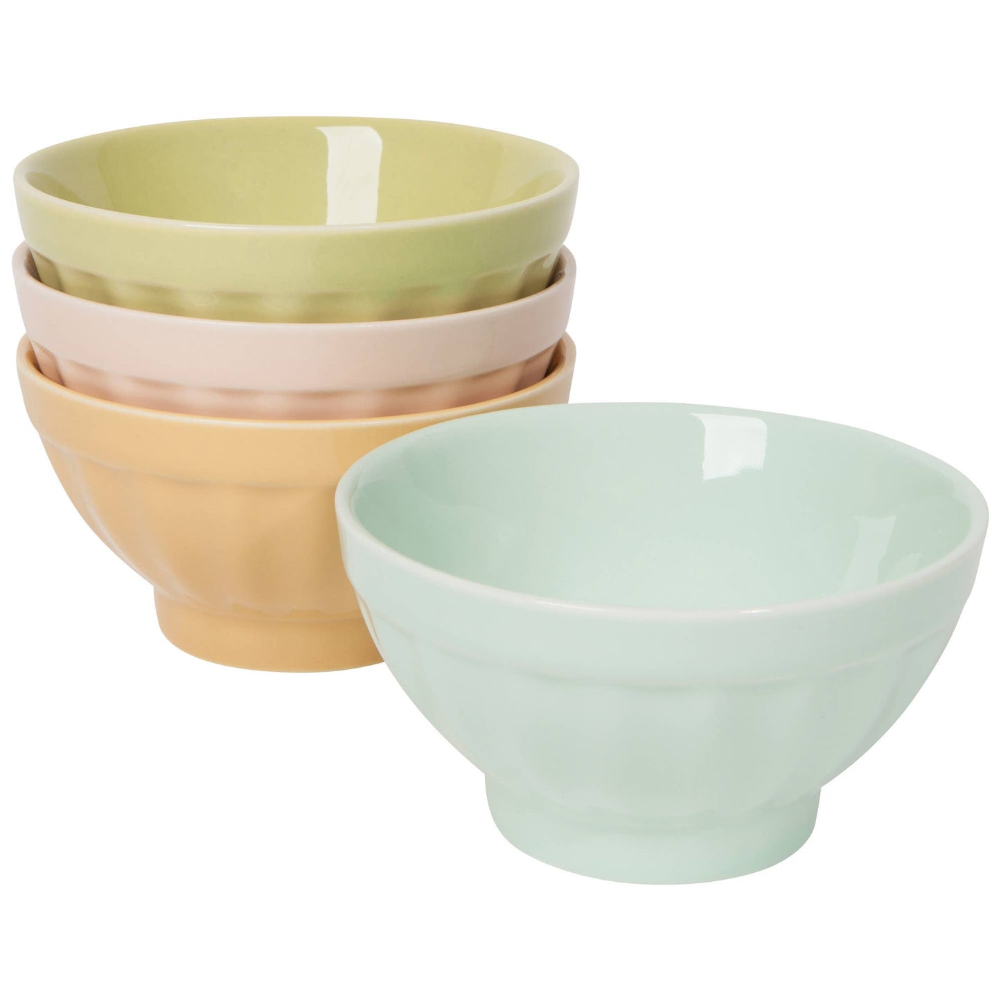Lot de 4 bols à crème glacée - Flora