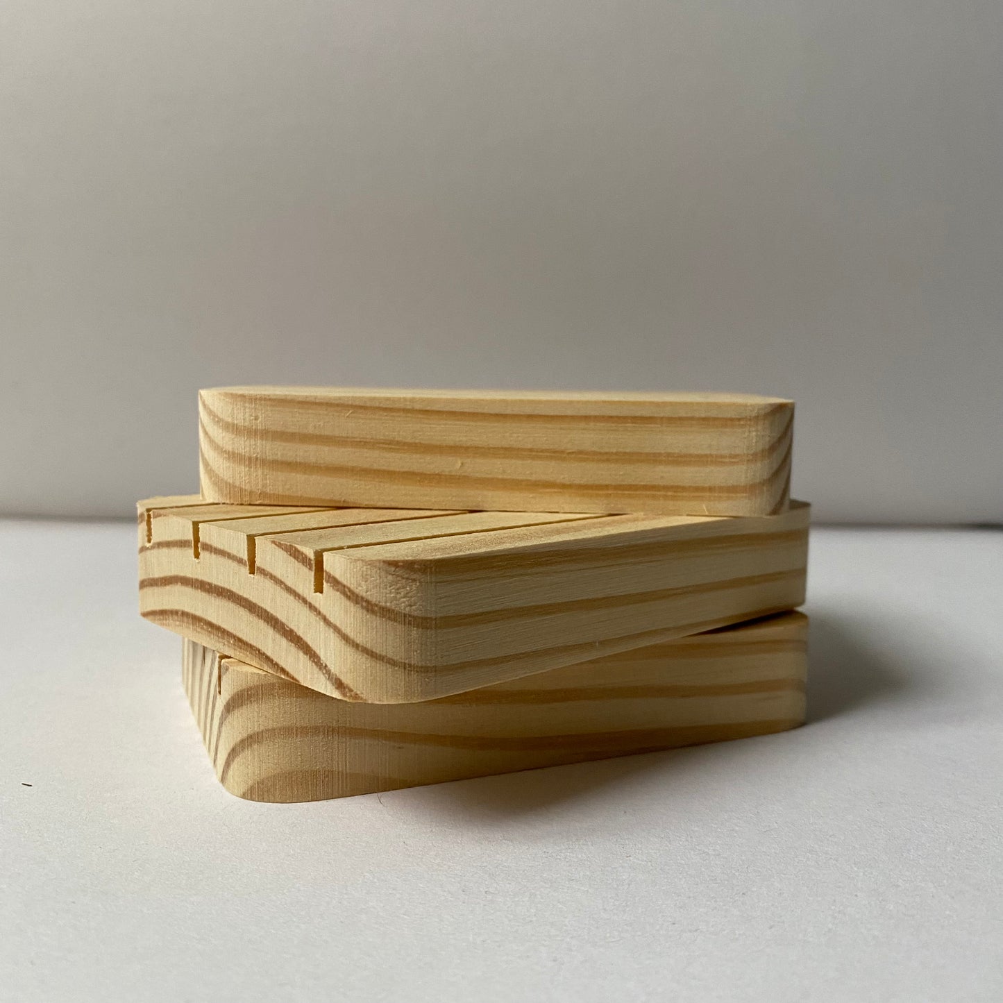 Porte-savon rectangle en bois naturel