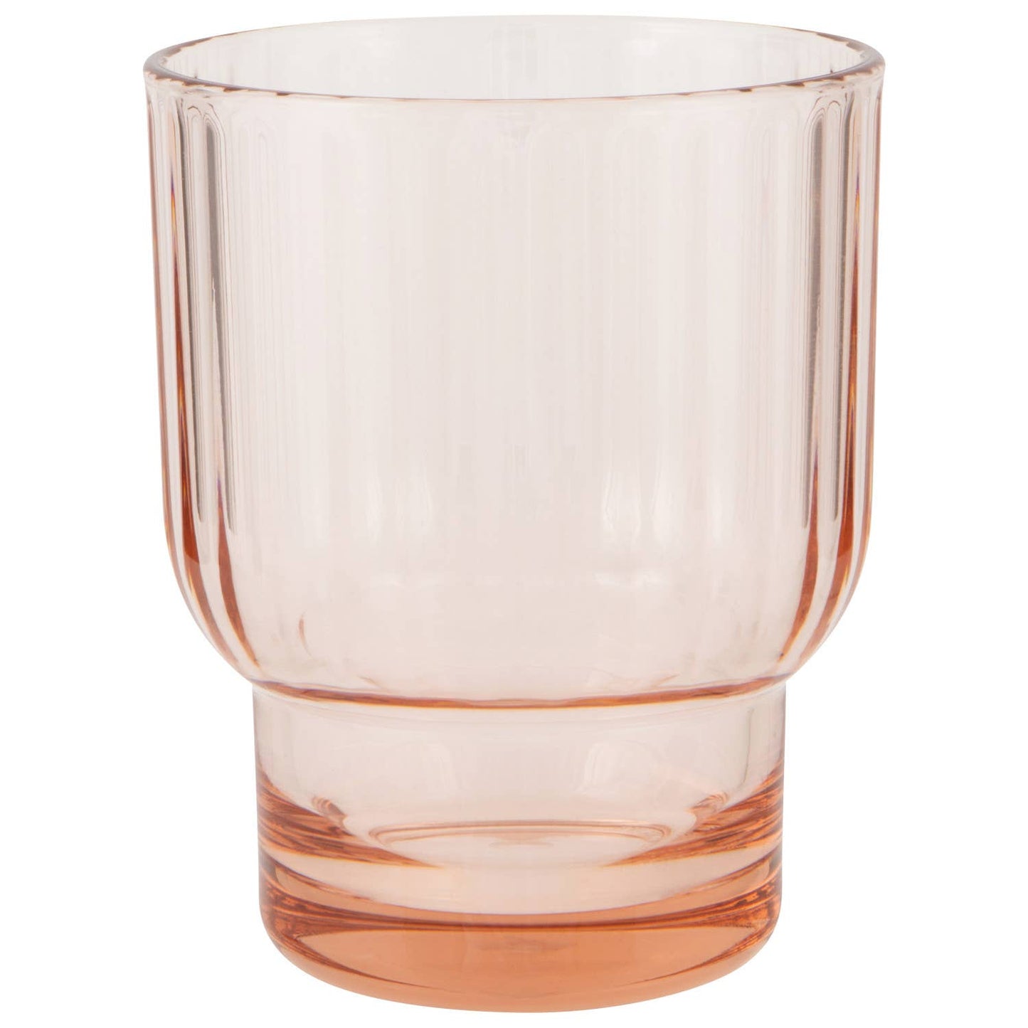 Verre cannelé en acrylique - Rose Blush