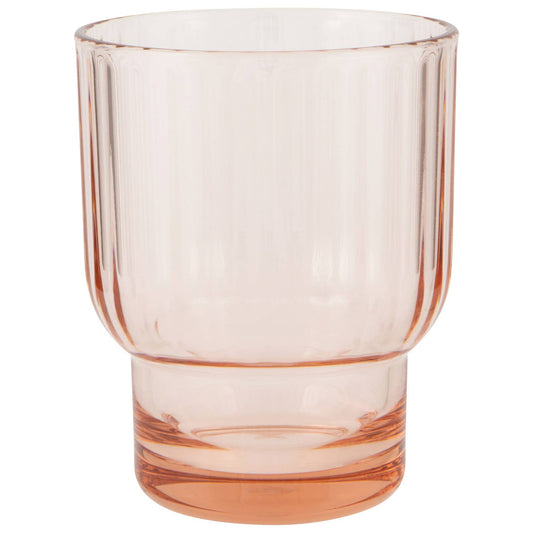 Verre cannelé en acrylique - Rose Blush