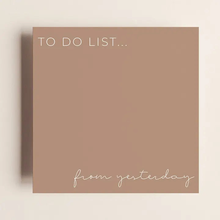 Bloc-notes autocollants  - To do list from yesterday