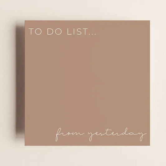 Bloc-notes autocollants  - To do list from yesterday