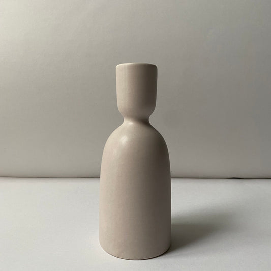 Greige candle holder
