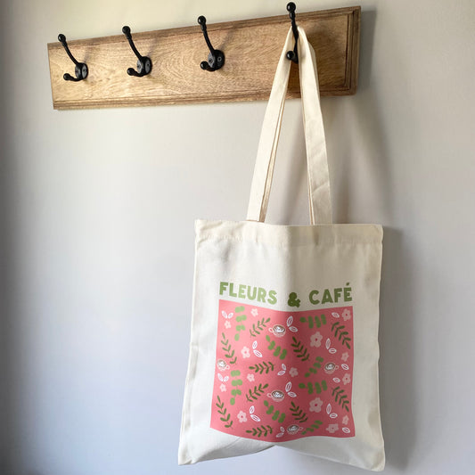 Sac réutilisable - Fleurs & Café