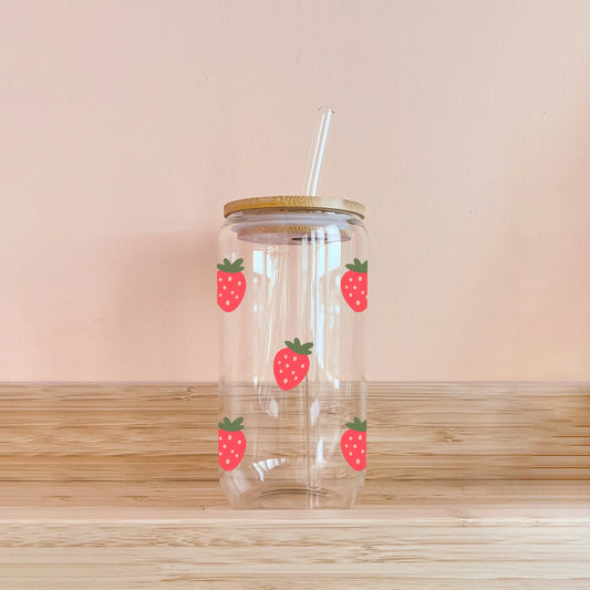 Verre Boho - Fraises