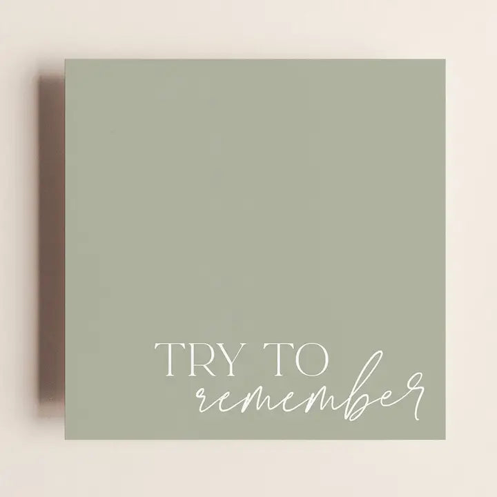 Bloc-notes autocollants - Try to remember