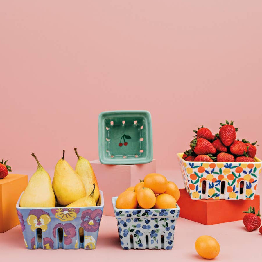Grand panier en céramique - Agrumes