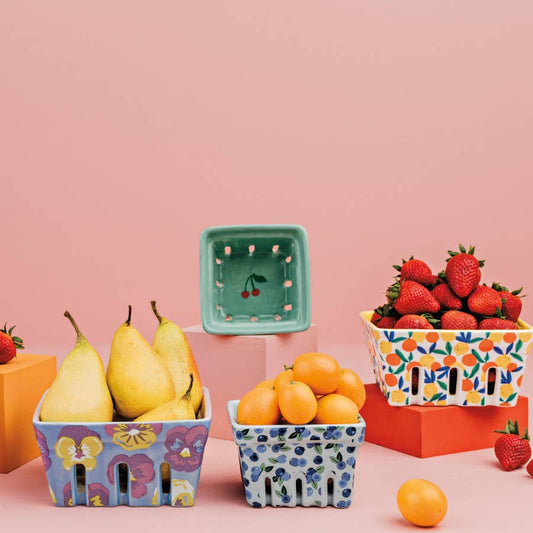 Grand panier en céramique - Agrumes